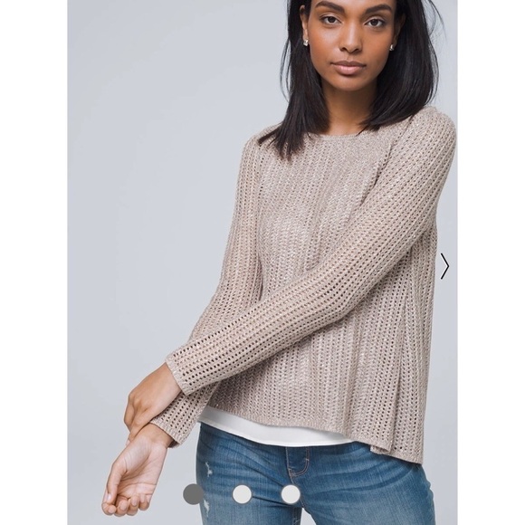 Nwot Whbm Sequin Twofer Sweater - Picture 2 of 10